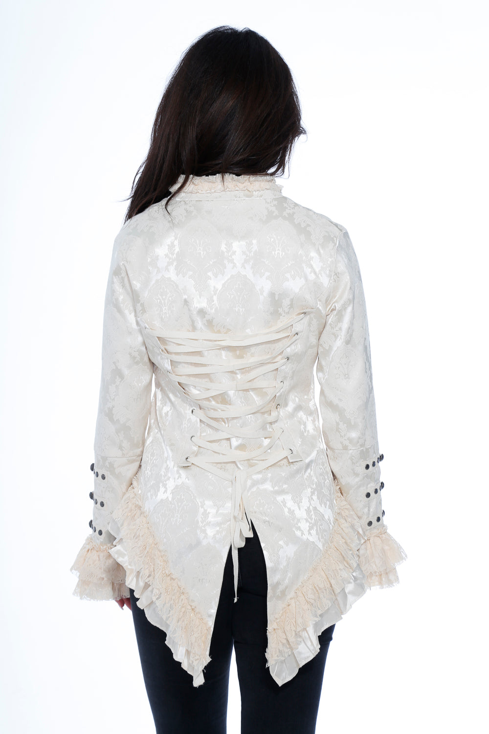 30112 OffWhite Victorian Tailed Jacket