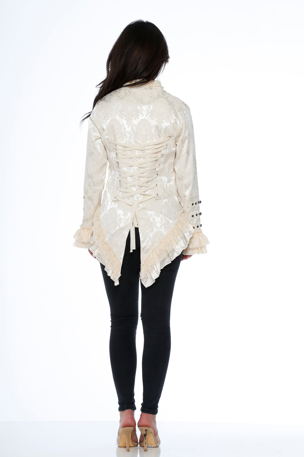30112 OffWhite Victorian Tailed Jacket