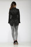 30130 Black Brocade Jacket