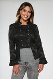 30130 Black Brocade Jacket