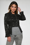 30130 Black Brocade Jacket