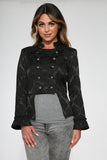 30130 Black Brocade Jacket