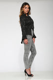30130 Black Brocade Jacket