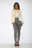30131 Off White Brocade Jacket