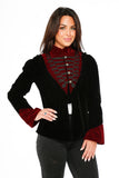 30180 Black Gothic Velvet Jacket