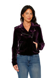 30280 Purple Velvet Moto Jacket