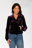 30280 Purple Velvet Moto Jacket