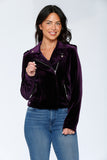 30280 Purple Velvet Moto Jacket