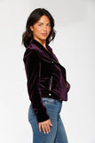 30280 Purple Velvet Moto Jacket