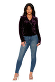 30280 Purple Velvet Moto Jacket