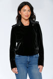 30281 Black Velvet Moto Jacket