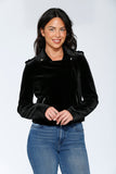 30281 Black Velvet Moto Jacket