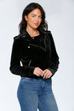 30281 Black Velvet Moto Jacket