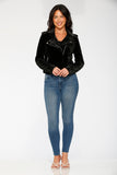 30281 Black Velvet Moto Jacket
