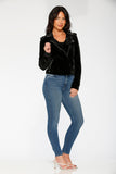 30281 Black Velvet Moto Jacket