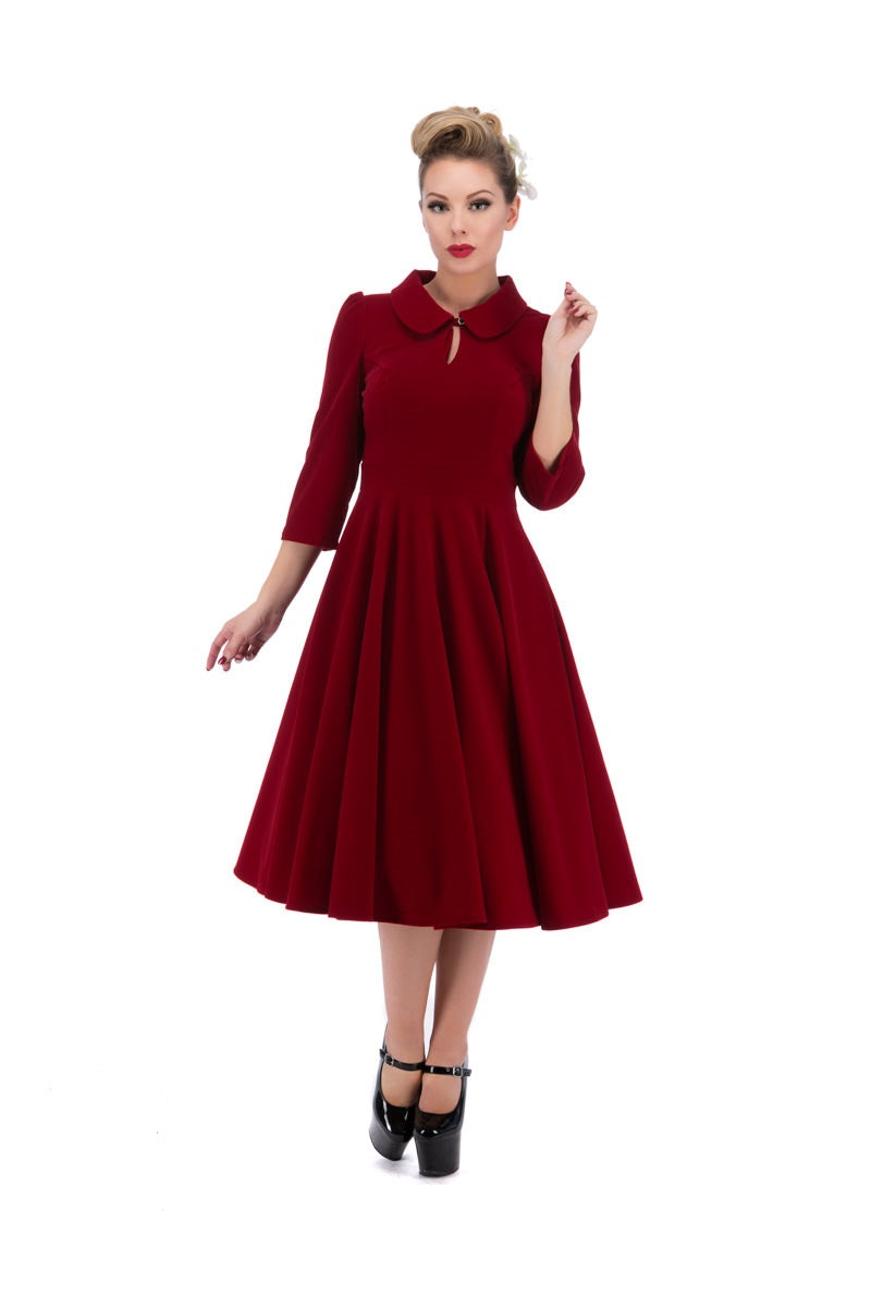 3067 Glamour Red Velvet Swing Dress 4 3067 Glamour Red Velvet Swing Dress 4