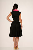 3311 Black Pink Diablo Swing Dress