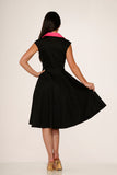 3311 Black Pink Diablo Swing Dress