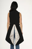 34024 Black Beige Pin Dot Vest