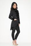 34400 Black Brocade Pirtate Women's Coat