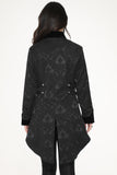 34400 Black Brocade Pirtate Women's Coat