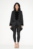34400 Black Brocade Pirtate Women's Coat