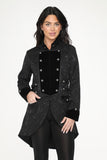 34400 Black Brocade Pirtate Women's Coat