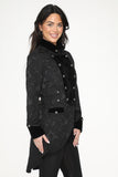 34400 Black Brocade Pirtate Women's Coat