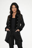 34400 Black Brocade Pirtate Women's Coat