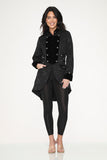 34400 Black Brocade Pirtate Women's Coat