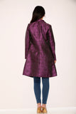 34440 Purple Brocade Gothic Coat
