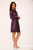 34440 Purple Brocade Gothic Coat