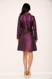 34440 Purple Brocade Gothic Coat