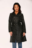 34441 Black Brocade Gothic Coat
