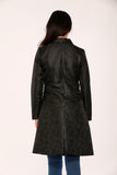 34441 Black Brocade Gothic Coat