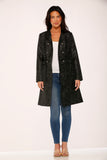 34441 Black Brocade Gothic Coat