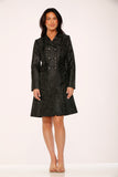 34441 Black Brocade Gothic Coat