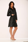 34441 Black Brocade Gothic Coat