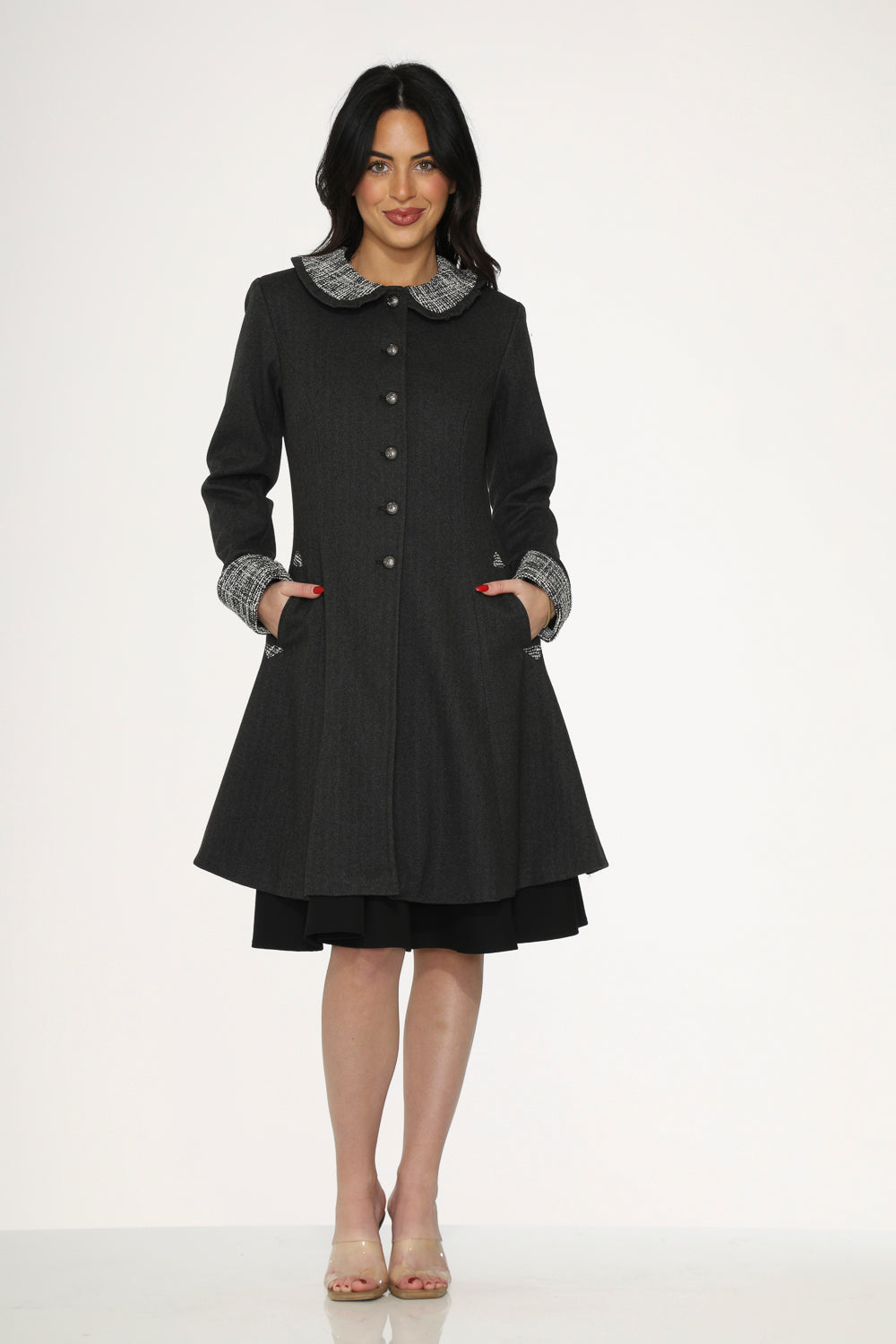 34521 Black Swing Coat