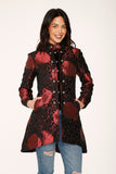 34640 Red Brocade HiLo Coat