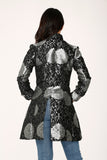 34641 Silver Brocade HiLo Coat