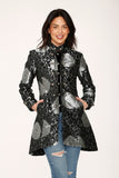 34641 Silver Brocade HiLo Coat