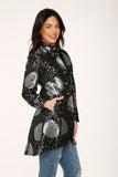 34641 Silver Brocade HiLo Coat