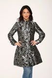 34652 Silver Brocade Womens Coat