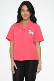 37101 Hot Pink with White Emroidered Poodle Top