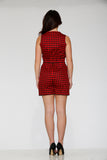 40230 Black Red Checkmate Romper