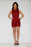 40230 Black Red Checkmate Romper