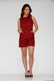 40230 Black Red Checkmate Romper