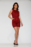 40230 Black Red Checkmate Romper