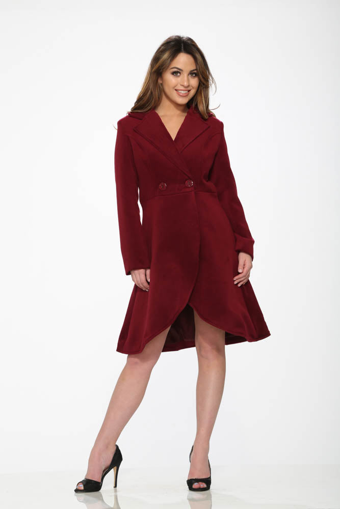 BU4124 Katherine Coat in Burgundy
